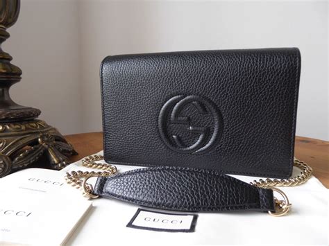 gucci soho travel wallet|gucci interlocking wallet on chain.